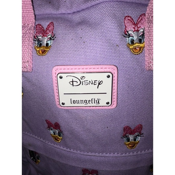 Loungefly Disney Daisy Duck AOP Sensational 6 Canvas Mini Backpack - Picture 2 of 12